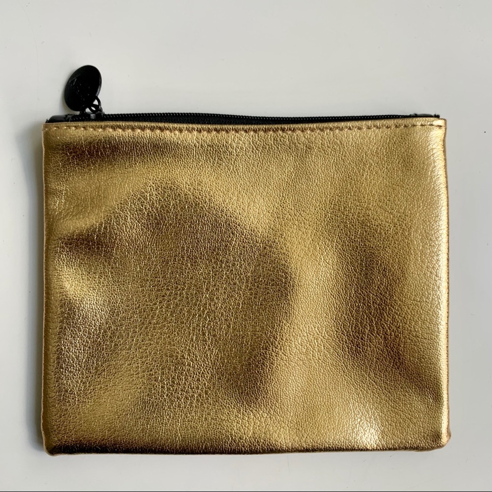 Metallic Gold Glossy Black Square Clutch Ipsy